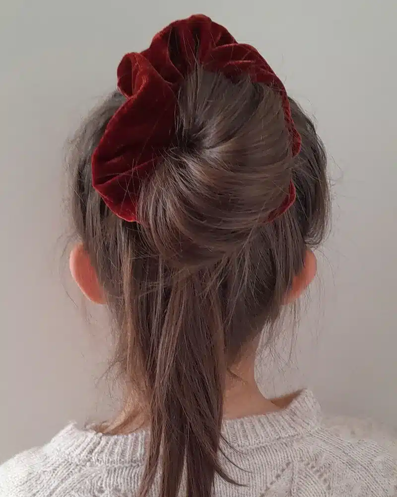 Chouchou velours LULU rouille