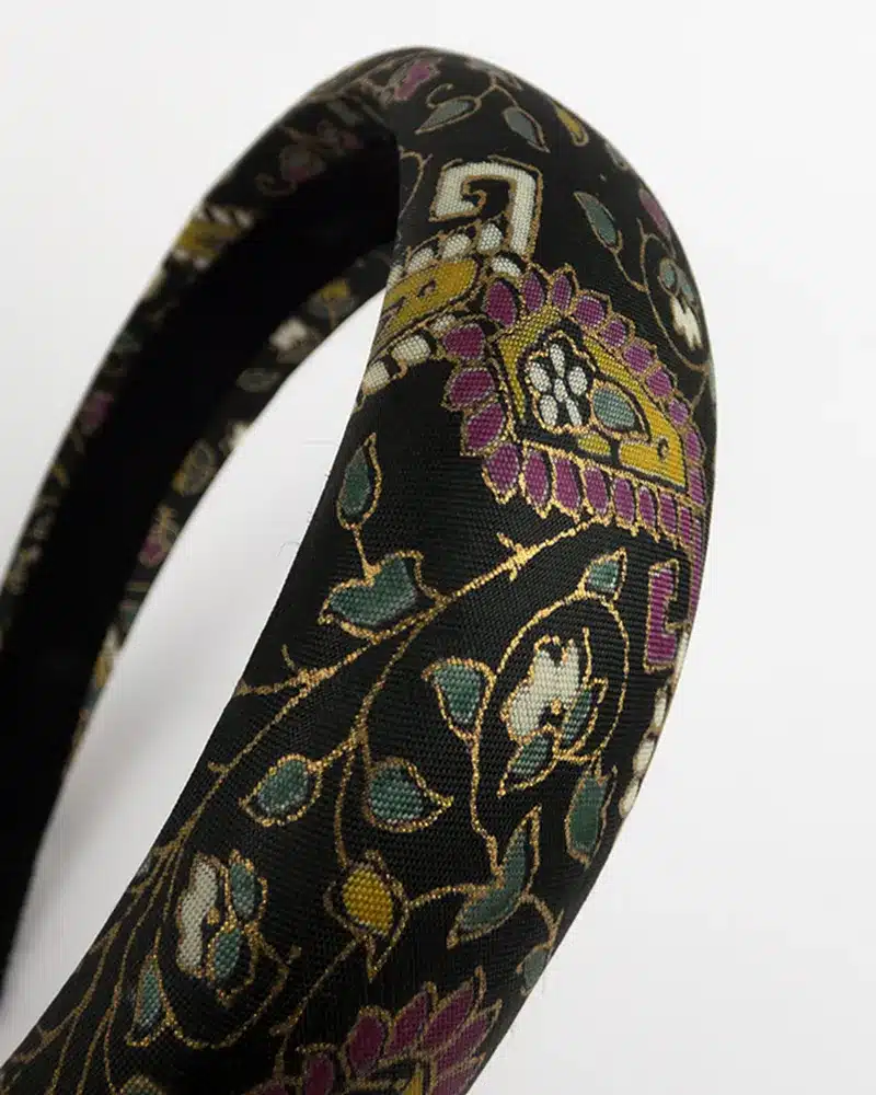 serre-tête motif paisley dorure atelier araçari
