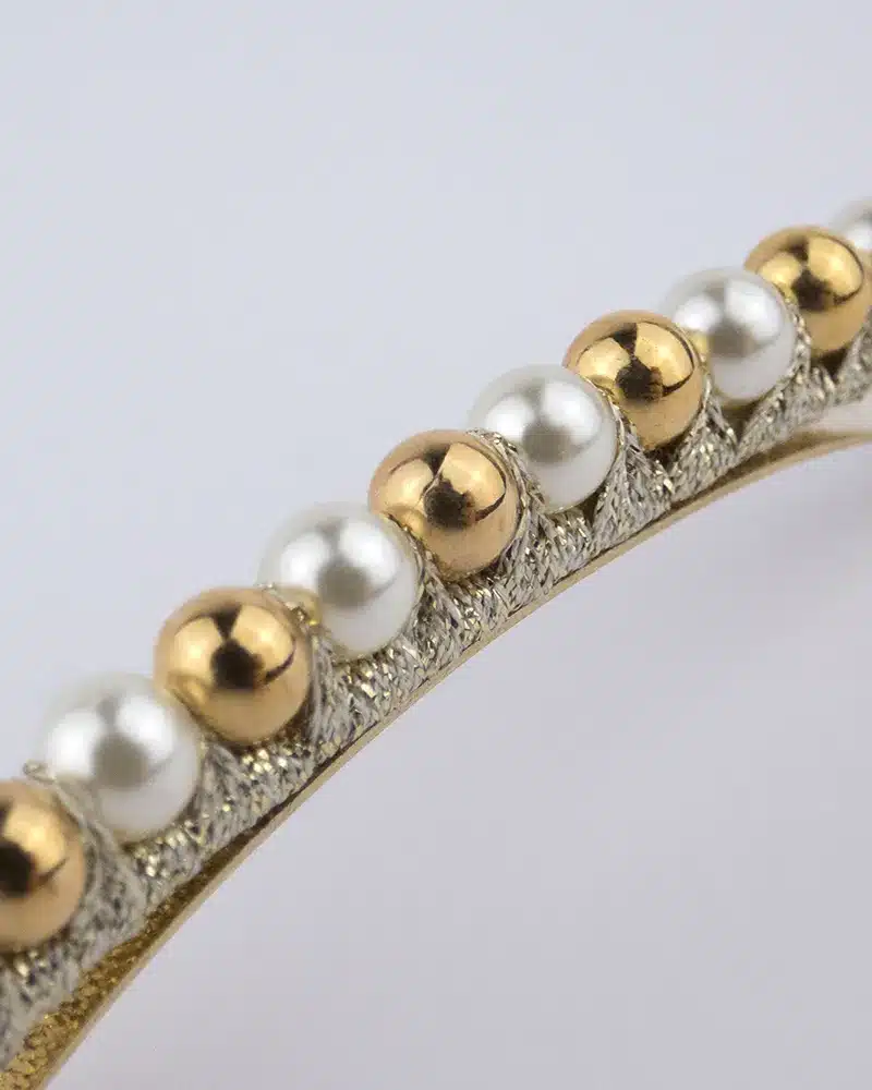 Barrette ISAURE avec perles bicolores