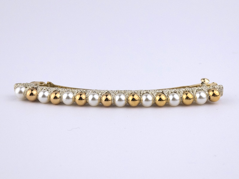 Barrette ISAURE avec perles bicolores