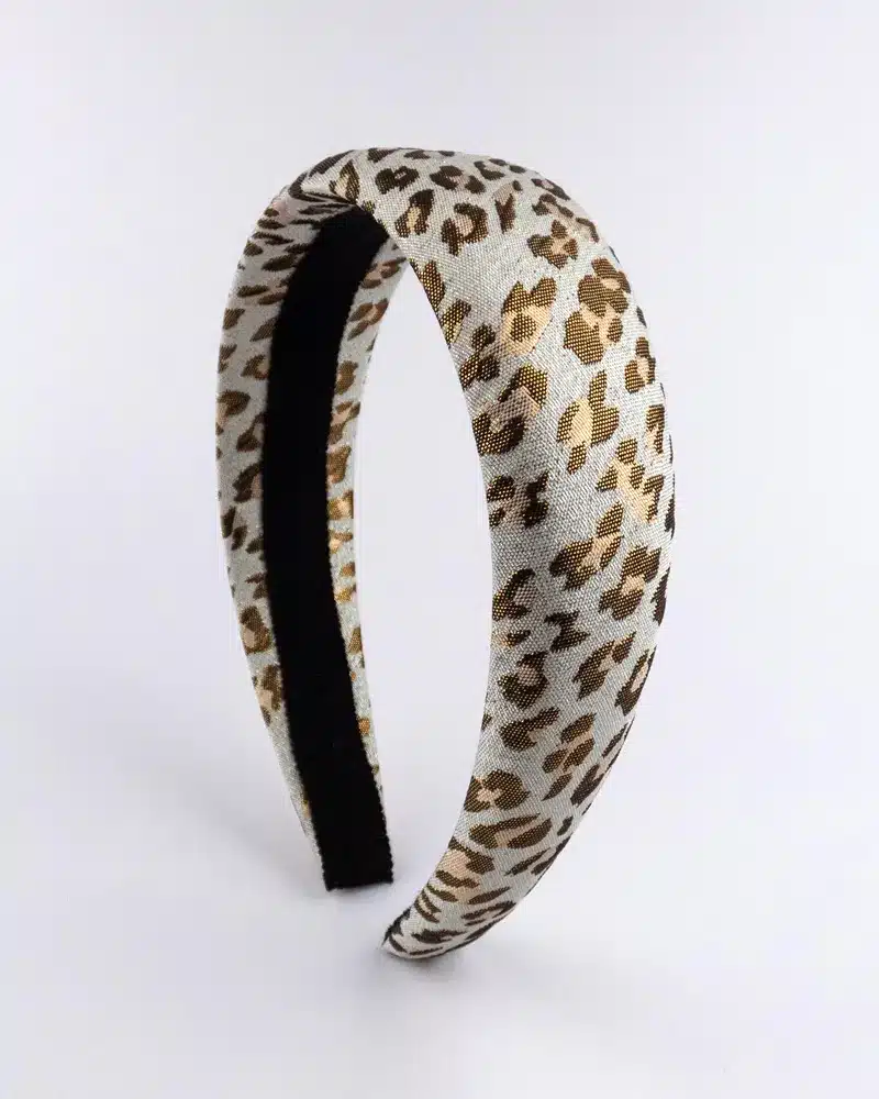 serre-tête brillant à motif léopard
