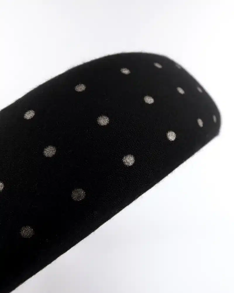 Serre-tête noir à pois argent BILL
