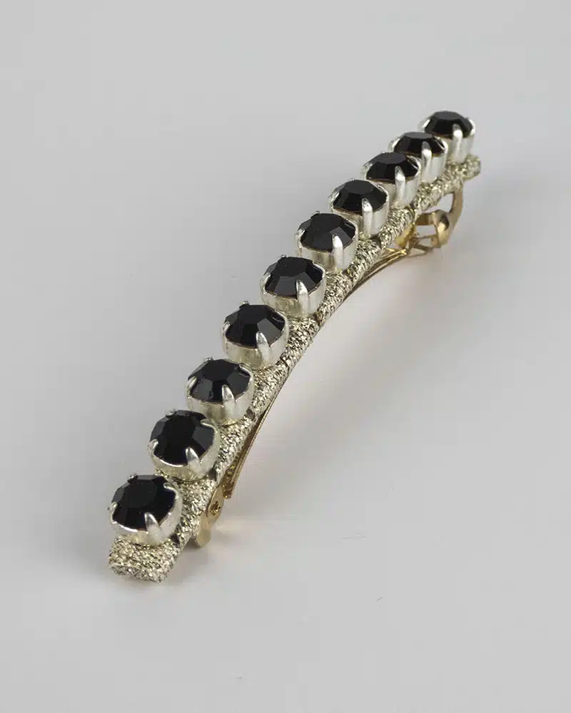 barrette strass noir Atelier Araçari
