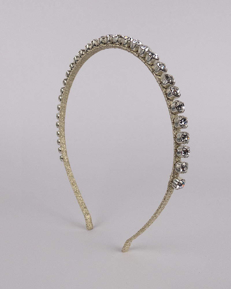 Serre tête avec chatons sertis de strass cristal pour mariée